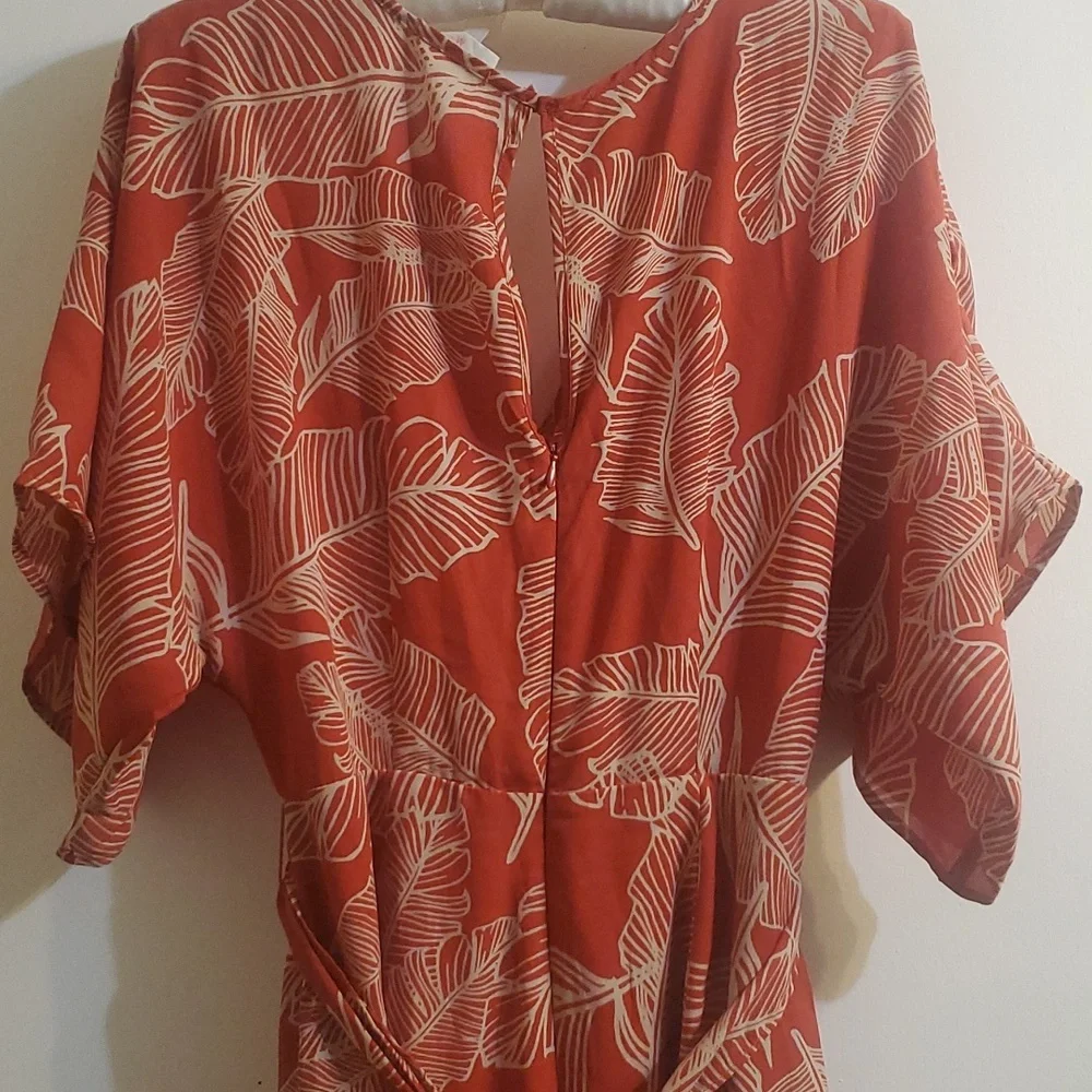 Sienna Sky Romper Red Orange Size Medium - Picture 4 of 12